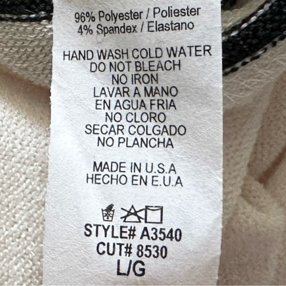 12PM By Mon Ami Turtleneck Sweater Size L NWOT Ivory Stripe Neutral Poncho - Picture 8 of 8